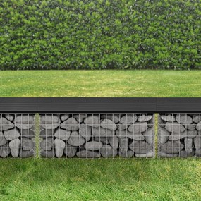 [pro.tec] Gabion kerti pad 100 x 30 x 45 cm WPC fekete