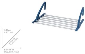 WENKO 63005800 - Ruhaszárító 37,5x21 cm rozsdamentes acél/ezüst/kék