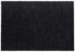 Fekete hosszú szálú szőnyeg 160 x 230 cm DEMRE Beliani