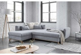 Scandic Lagom L világosszürke kinyitható kanapé, bal oldalas - Miuform