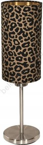 Asztali Lámpa Acél Talppal, Designer Párduc Mintás
