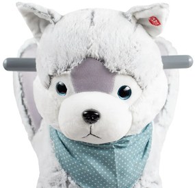 Kicsomagolt Hintajáték dallammal és kerekekkel PlayTo husky