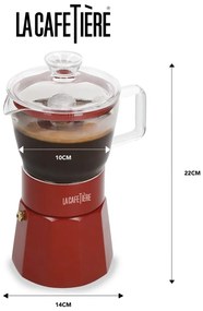 Piros rozsdamentes acél kávéfőző 0,29 l La Cafetiere Verona - Kitchen Craft