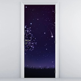 Fotótapéta ajtóra - Éjszakai rögzített illusztráció (95x205cm)