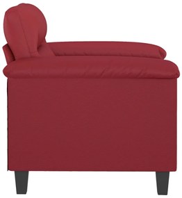 bordó műbőr kanapéfotel 60 cm