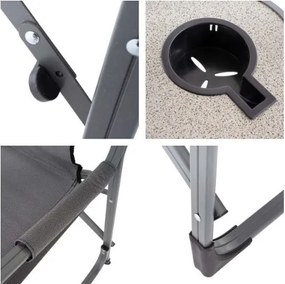 DIVERO Kemping összecsukható szék asztallal és italtartóval