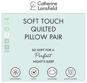 Párna 2 db-os 74x48 cm Quilted Comfort Embossed – Catherine Lansfield