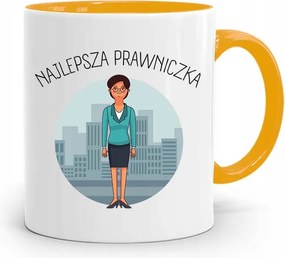 Sárga Ügyvéd Bögre A Legjobb Ügyvédnő fényképes nyomtatással