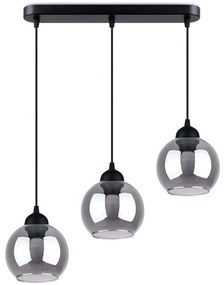 Sollux SL.1142 - Csillár zsinóron ALINO 3xE27/60W/230V fekete