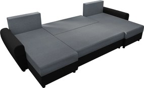 Univerzális ülőgarnitúra, szürke/fekete, DAKAR NEW U