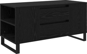 vidaXL Dohányzóasztal Fekete tölgy 102 x 44,5 x 50 cm Faanyag
