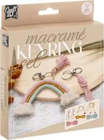 Makramé Rainbow kulcstartó készítő kreatív szett 2 db-os