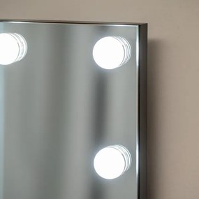 BRILAGI - LED fényerőszabályozható sminktükör HOLLYWOOD LED/15W/230V 60x50 cm fekete