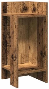 2 db antik fa színű kisasztal polccal 25,5 x 27 x 60 cm