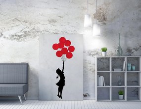 WY63 Banksy Repülő lufis lány vászonkép, 50 x 70 cm