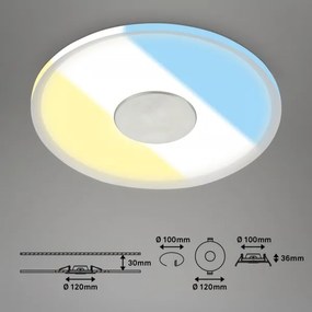 Briloner 7480019 - LED beépíthető fürdőszobai lámpa LED/6W/230V 3000/4000/6500K IP44 fehér