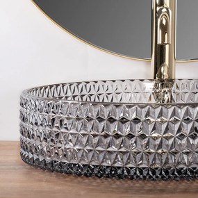 Pultos mosdókagyló Rea Cristal Grey 39
