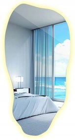 Modern LED-es megvilágított tükör 40x80 Stílusos fürdőszoba világítás