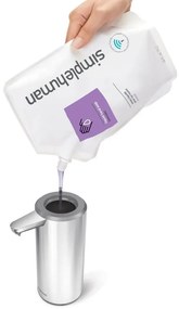 Simplehuman érintésmentes szappanadagoló 266 ml,újratölthető, csiszolt rozsdamentes acél