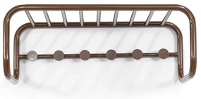 Sötétbarna fém fali fogas polccal Retro – Spinder Design