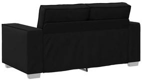 Kétszemélyes kanapé Fekete 120 cm Műbőr