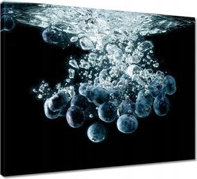 Vászonkép 50x40 Áfonya a vízbe esik