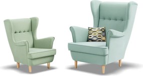 Uszak Mini fotel, bársony, zöld