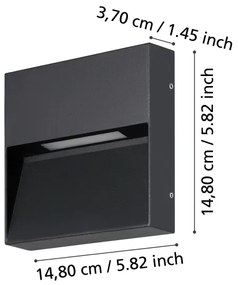 Eglo 900889 - LED Kültéri fali lámpa MARUGGIO LED/4,8W/230V IP65