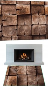 Kandalló Ablak Állvány Edzett Üveg Méret 52x50 cm Bale Grafikával