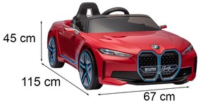 Elektromos autó BMW i4 cabrio piros