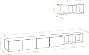 Pia White and Oak televíziós fal