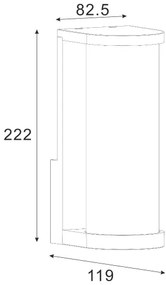Zuma Line SJ15111- Kültéri fali lámpa TWILIGHT 1xE27/60W/230V IP44 fekete