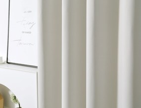 Fehér-krémszínű OXFORD függöny 140x250 cm Felfüggesztés: Fém gyűrűk