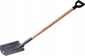 Egyenes Kerti Ásó Lakkozott Fa Nyéllel