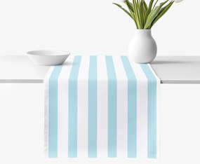 Goldea pamut asztali futó - kék csíkos 50x160 cm