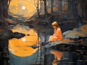 Poszter 20x15cm Elbűvölés az alkonyat felett