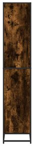 füstölt tölgy színű szerelt fa könyvespolc 80,5 x 35 x 170,5 cm