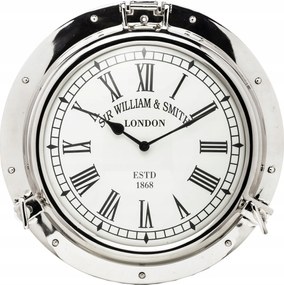 Falióra ezüst fehér számlap lógó retro fém retro Bulaj