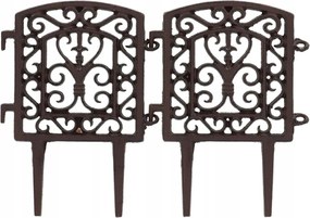 Kerti Gyepszegély Palisada Öntöttvas Kerítés Vintage 2db 21xh28 cm