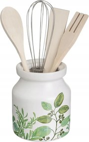 Konyhai Eszköz Készlet Tartóban Habverő Kanál Konyhai Lapát Rusztikus