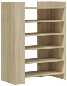 sonoma tölgy színű szerelt fa cipőszekrény 74,5 x 37,5 x 100 cm