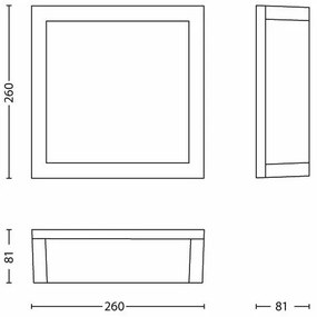 Philips - Kültéri mennyezeti lámpa SKIES 2xE27/14W/230V IP44 antracit