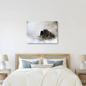 Kép - Vonat a ködben (üvegen) (70x50 cm)