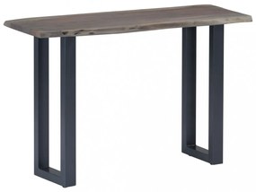 szürke tömör akácfa és fém tálalóasztal 115 x 35 x 76 cm