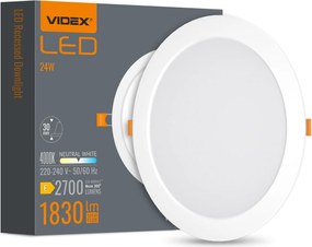 Led panel SĂŒllyesztett lĂĄmpatest SĂŒllyesztett 24W 2700lm 4000K Semleges FehĂ©r