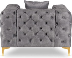 SORRENTO 1S fotel, szürke bársony