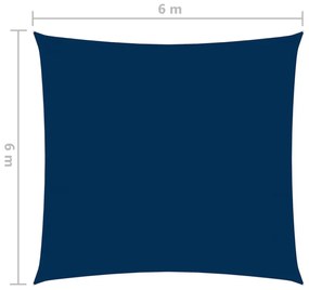 kék négyzet alakú oxford-szövet napvitorla 6 x 6 m