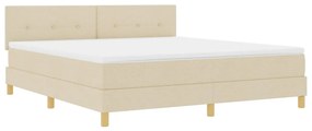 Box Spring Ágy Matraccal Krém 180x200 cm Szövet