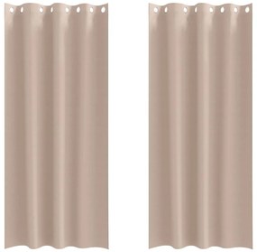 Függönyök függönyökkel 2 pcs Tópszínű 225x140cm Poliészter