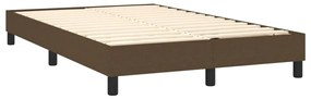 barna szövet rugós és LED-es ágy matraccal 120x190 cm